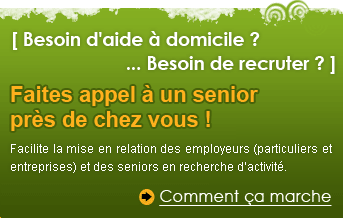 Besoin d'aide � domicile, besoin de recruter - Faites appel � un s�nior pr�s de chez vous - Comment ca marche ?